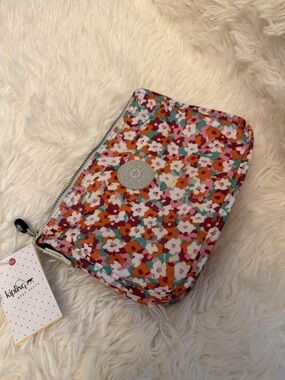 Kipling Harrie Cosmetic/Pouch Floral Orange/Teal - AC8258
